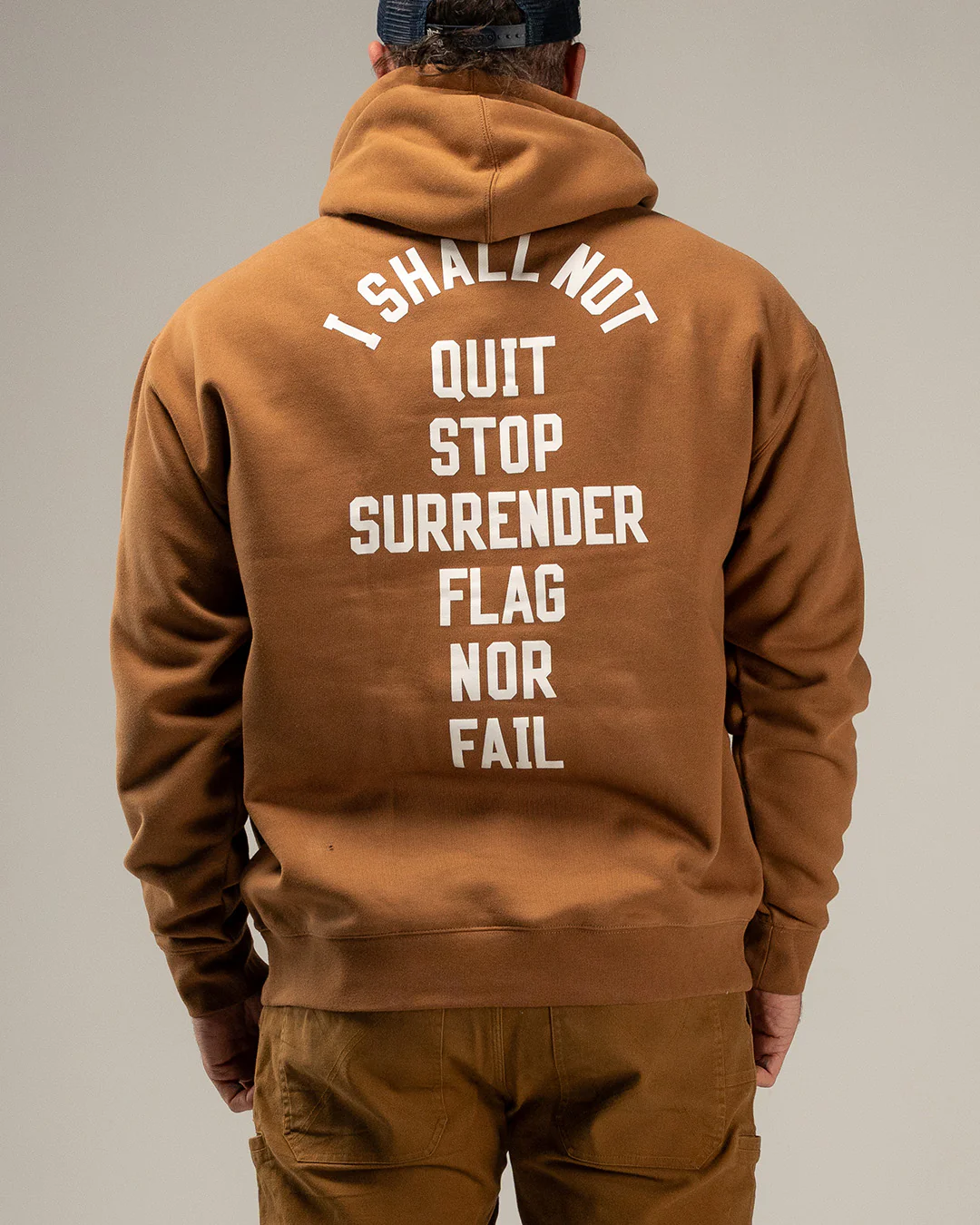 ANTHEM HOODIE - SADDLE/WHITE - Image 2