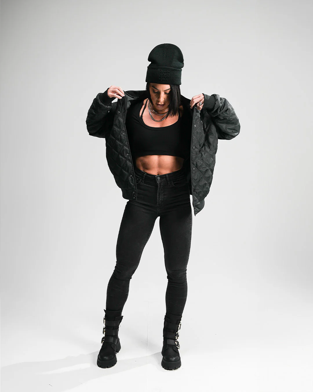 BOMBER JACKET - BLACK - Image 10