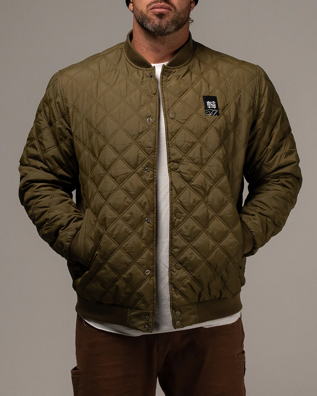 BOMBER JACKET - OLIVE - Image 4