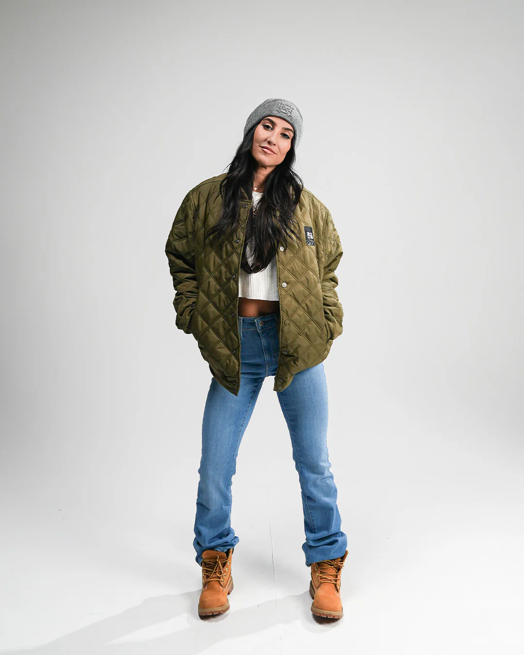BOMBER JACKET - OLIVE - Image 7
