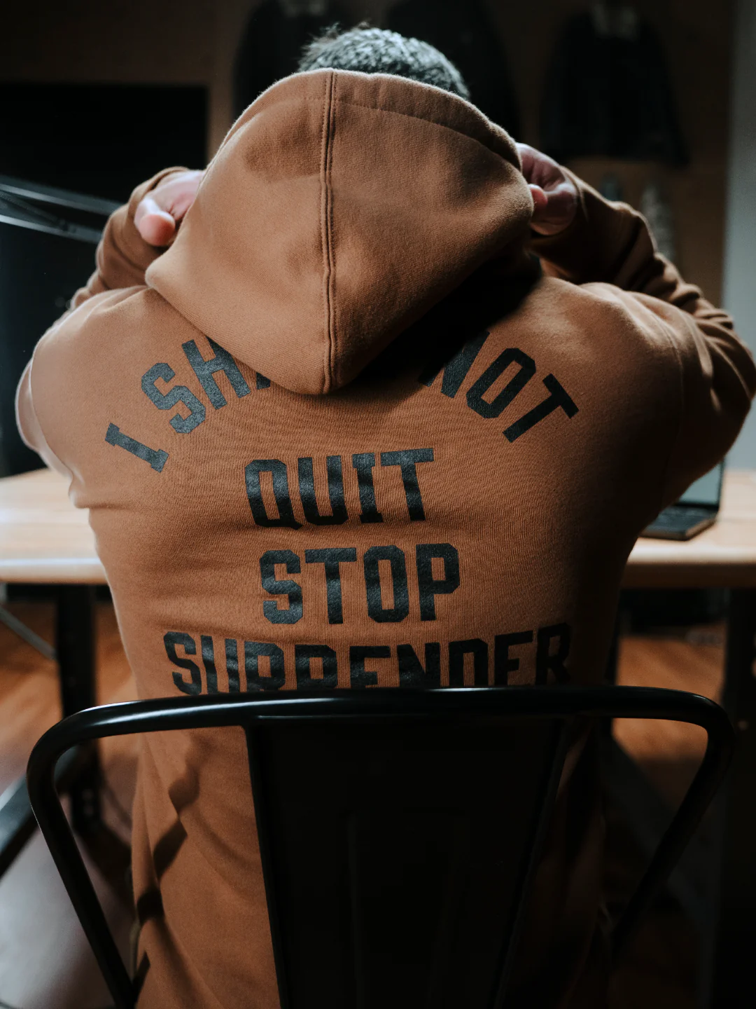 ANTHEM HOODIE - SADDLE/BLACK - Image 4