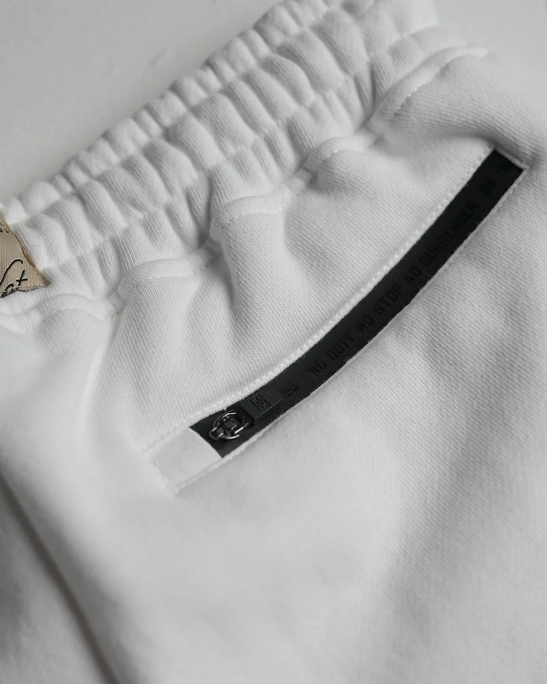 EMBOSSED FITTED JOGGERS-WHITE - Image 8