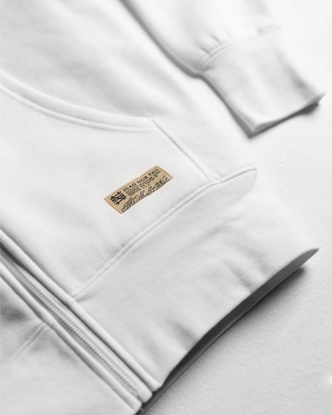 VARSITY PATCH ZIP UP - WHITE - Image 12