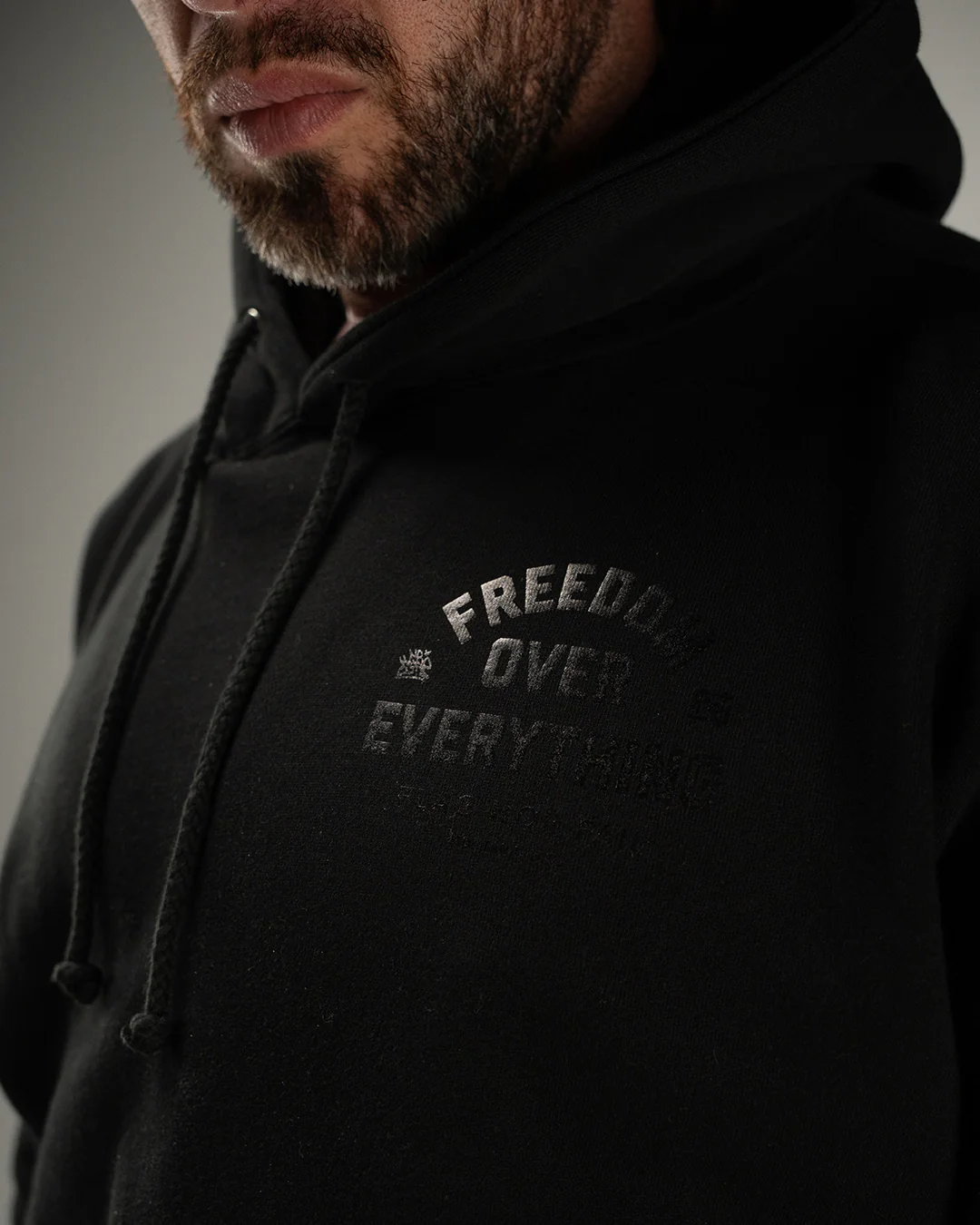 FREEDOM HOODIE - BLACK - Image 6