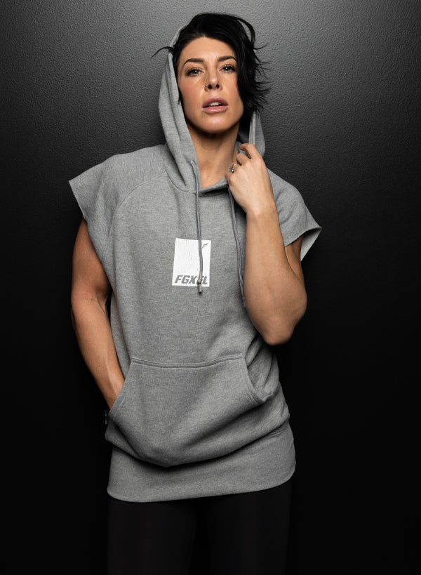 KNOCKOUT SLEEVELESS SWEATSHIRT - GREY - Image 4