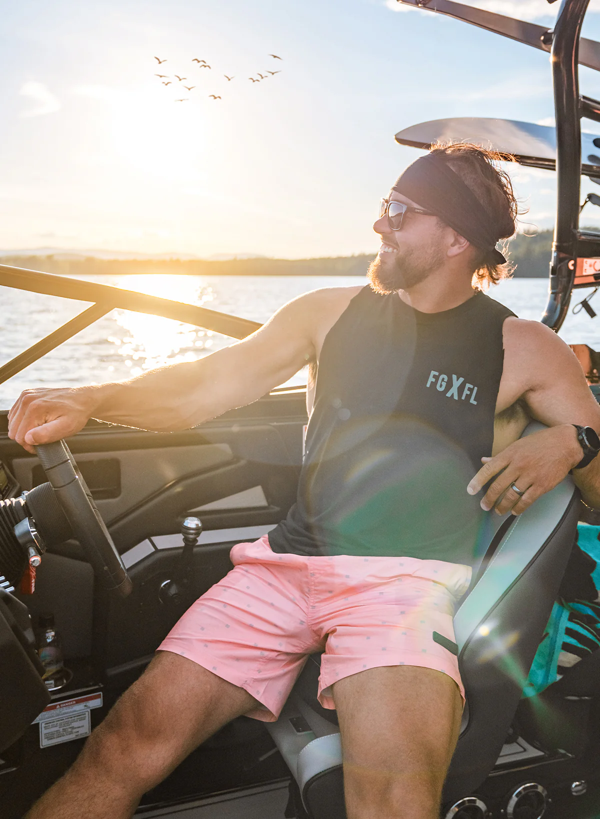 MEN'S FNF SWIM TRUNKS - CORAL - Image 11
