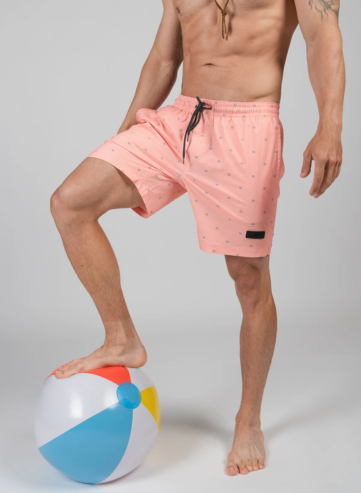 MEN'S FNF SWIM TRUNKS - CORAL - Image 4