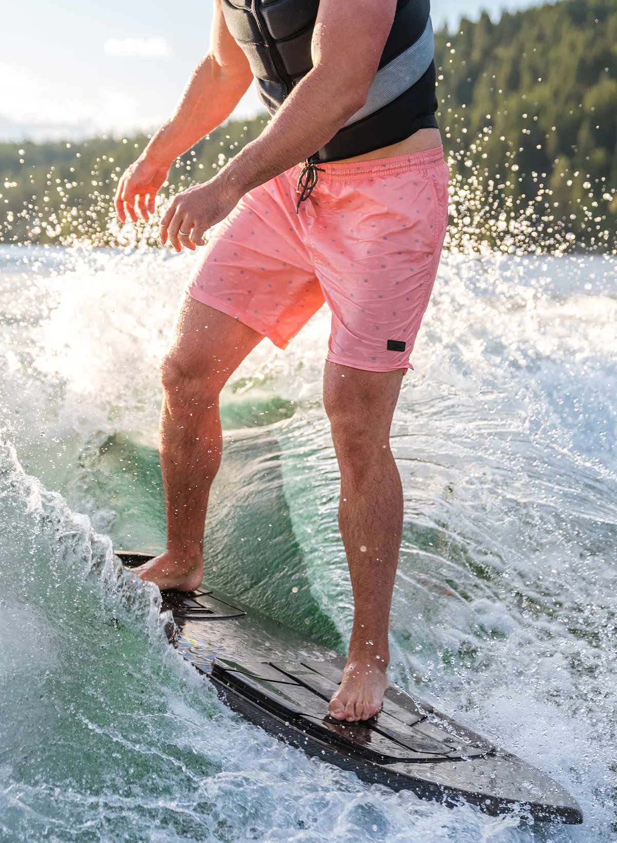 MEN'S FNF SWIM TRUNKS - CORAL - Image 6