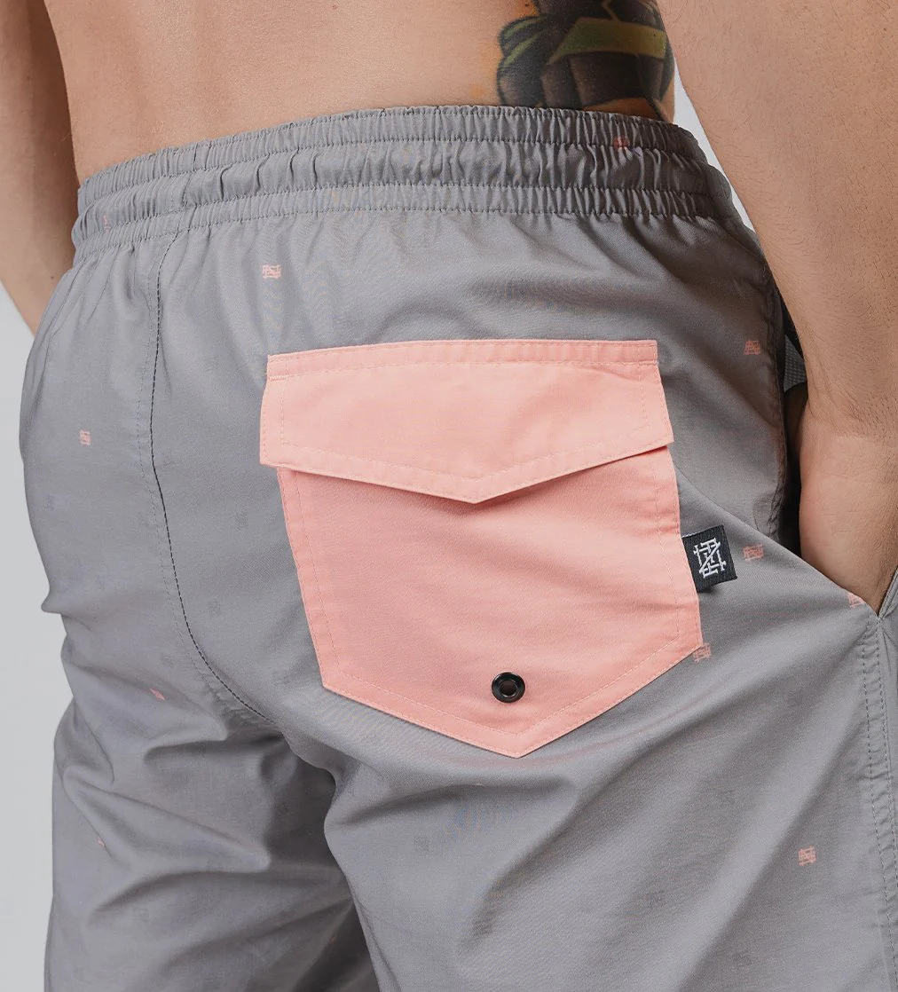 MEN'S FNF SWIM TRUNKS - GREY - Image 3