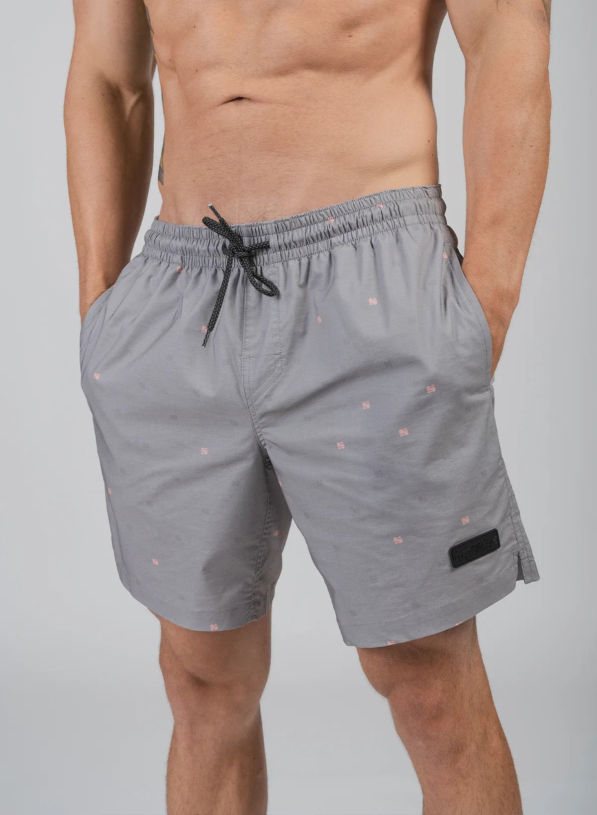 MEN'S FNF SWIM TRUNKS - GREY - Image 4