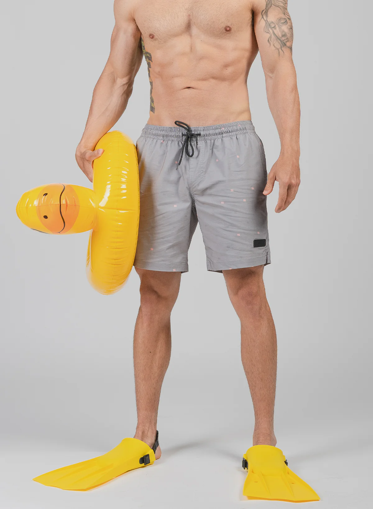 MEN'S FNF SWIM TRUNKS - GREY - Image 6