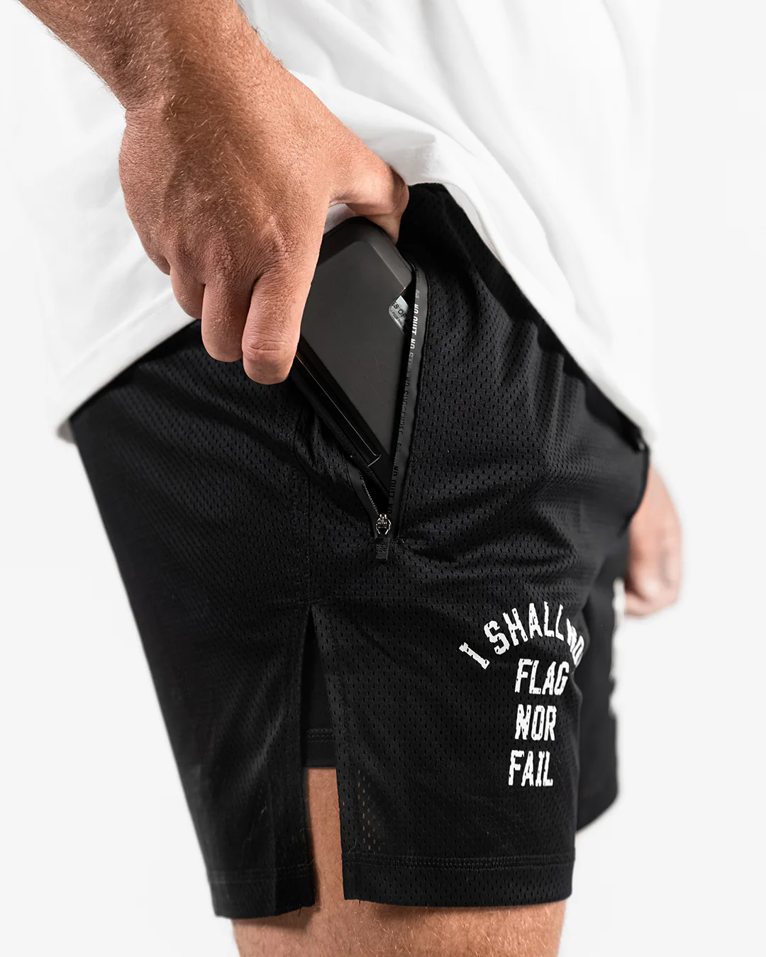 MENS MOMENTUM MESH SHORTS - BLACK - Image 5