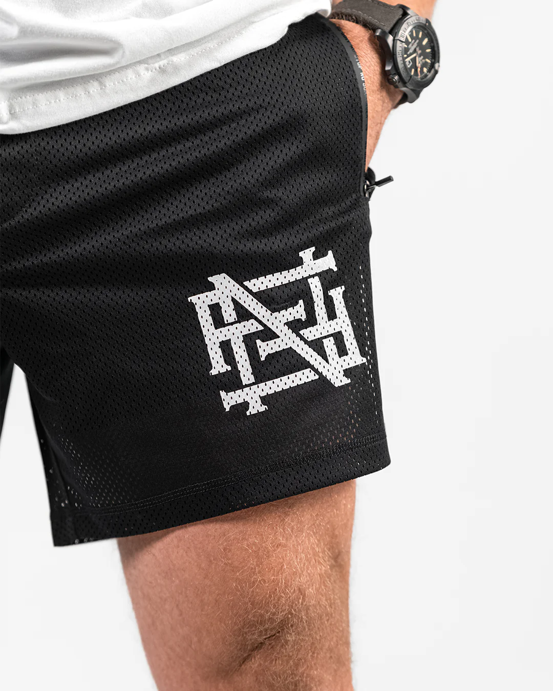MENS MOMENTUM MESH SHORTS - BLACK - Image 7