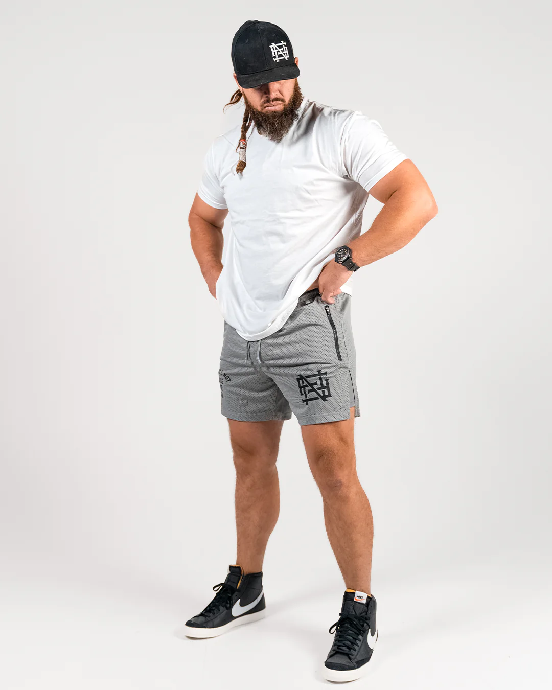 MENS MOMENTUM MESH SHORTS - GREY - Image 7