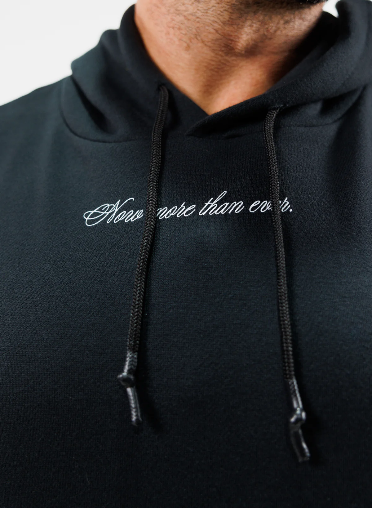 MORE THAN EVER SLEEVELESS HOODIE - BLACK - Image 3