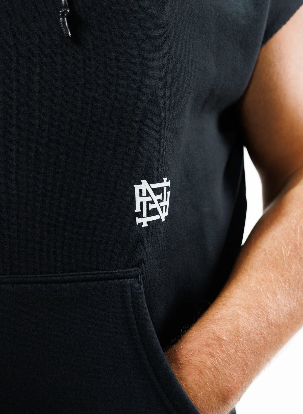 MORE THAN EVER SLEEVELESS HOODIE - BLACK - Image 5