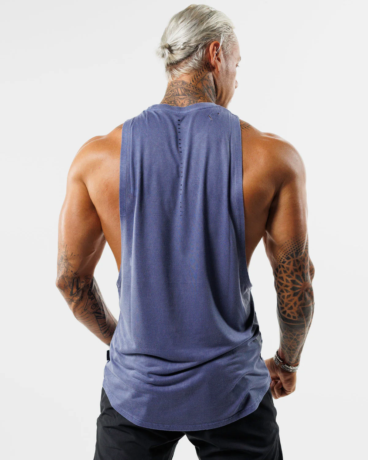 MOTO DISTRESSED BRO TANK - BLUE - Image 7