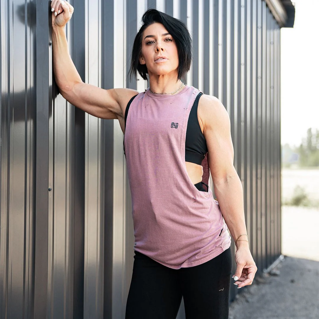 MOTO DISTRESSED BRO TANK - RED - Image 4