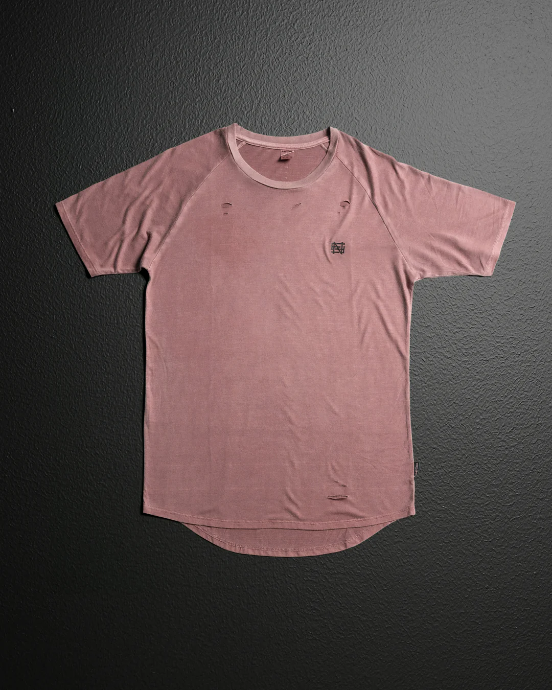 MOTO DISTRESSED TEE - MAROON - Image 3