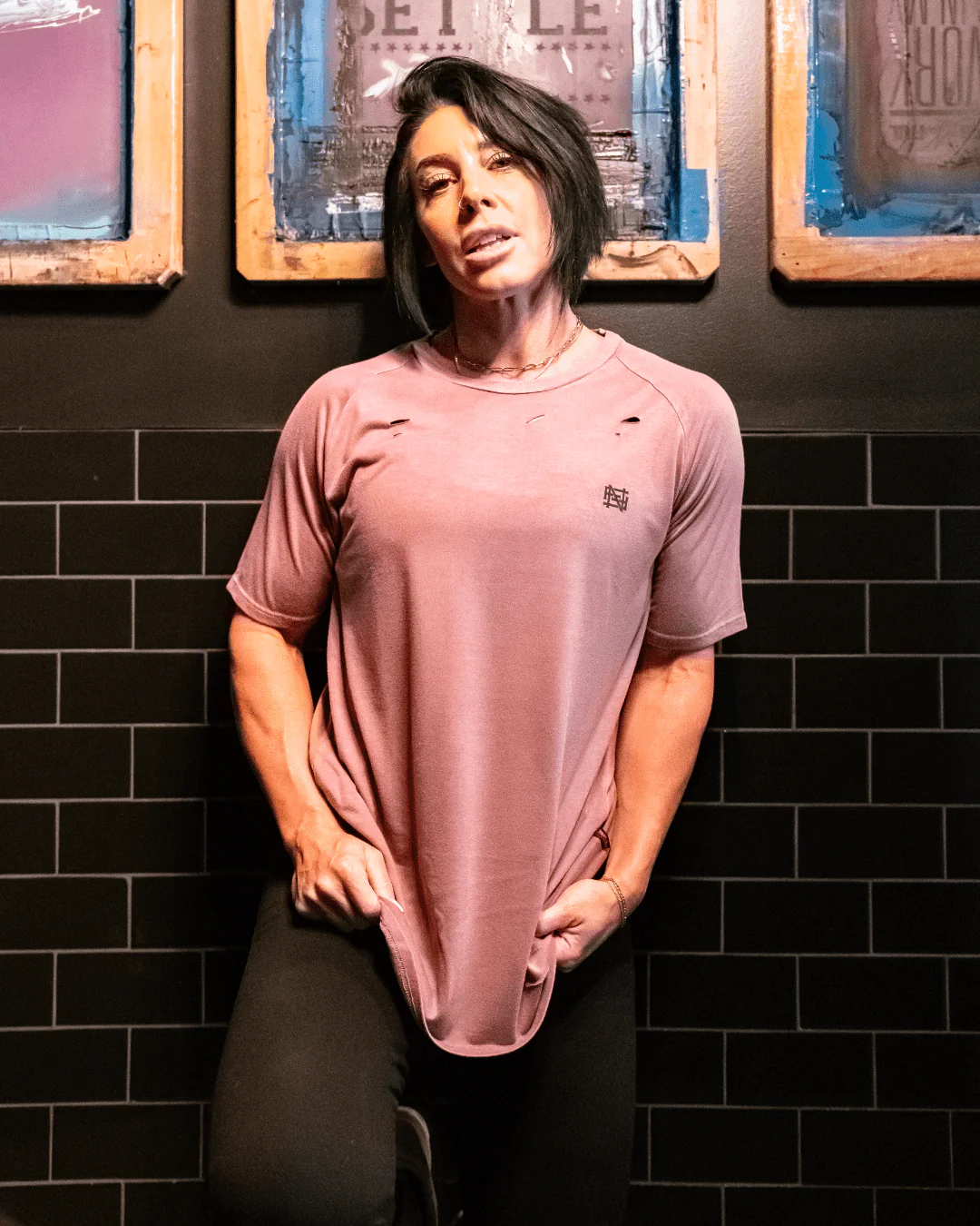 MOTO DISTRESSED TEE - MAROON - Image 5