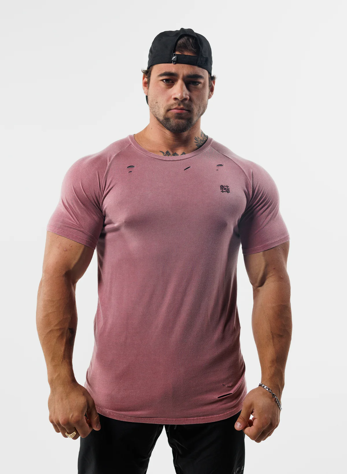 MOTO DISTRESSED TEE - MAROON - Image 6