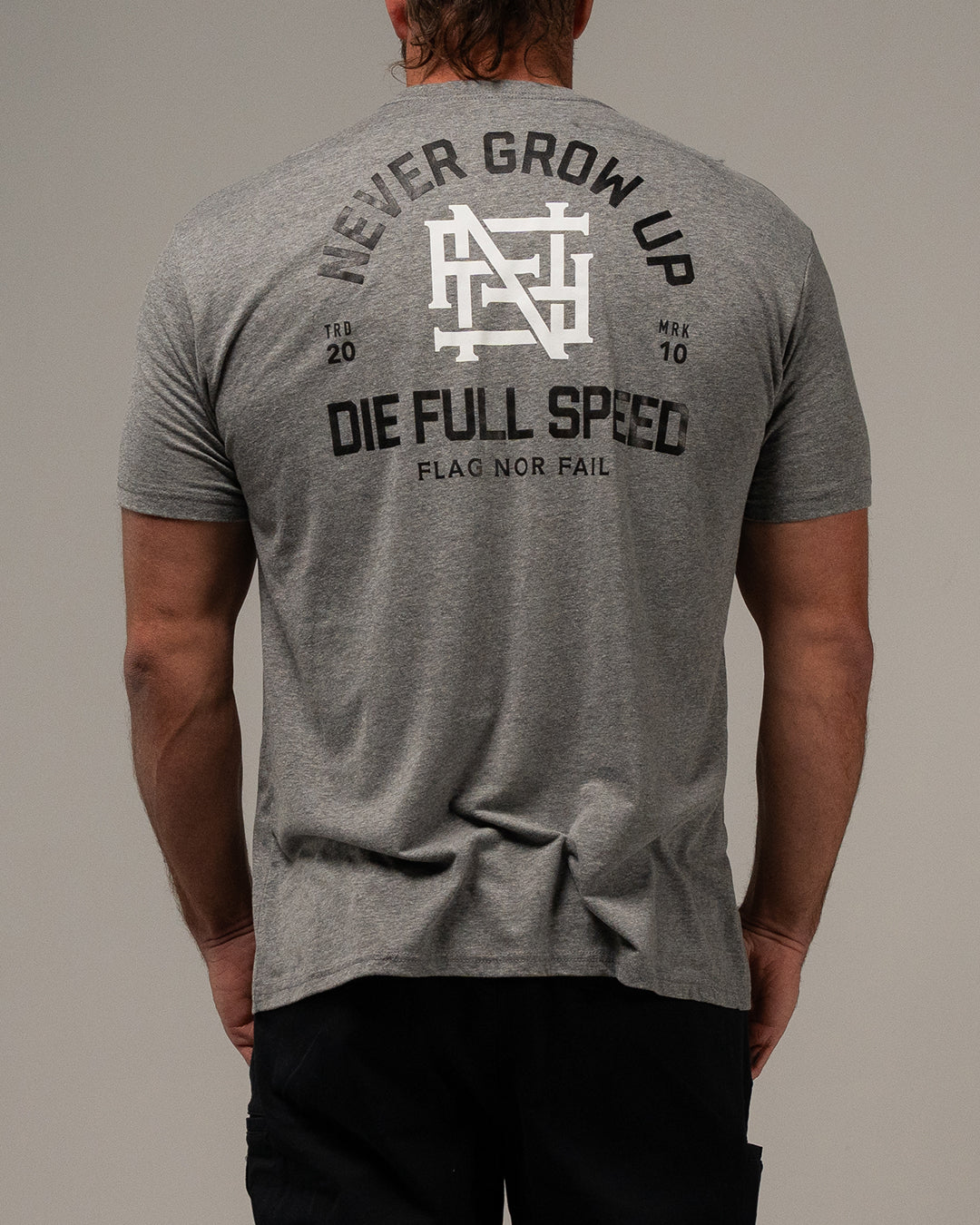 NEVER GROW UP TEE - TRIBLEND GREY - Image 2