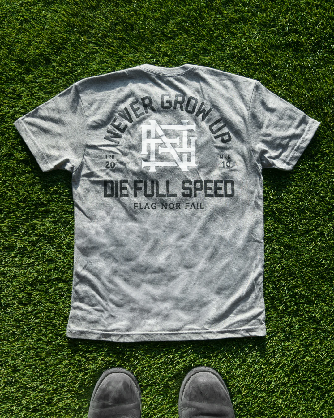 NEVER GROW UP TEE - TRIBLEND GREY - Image 3