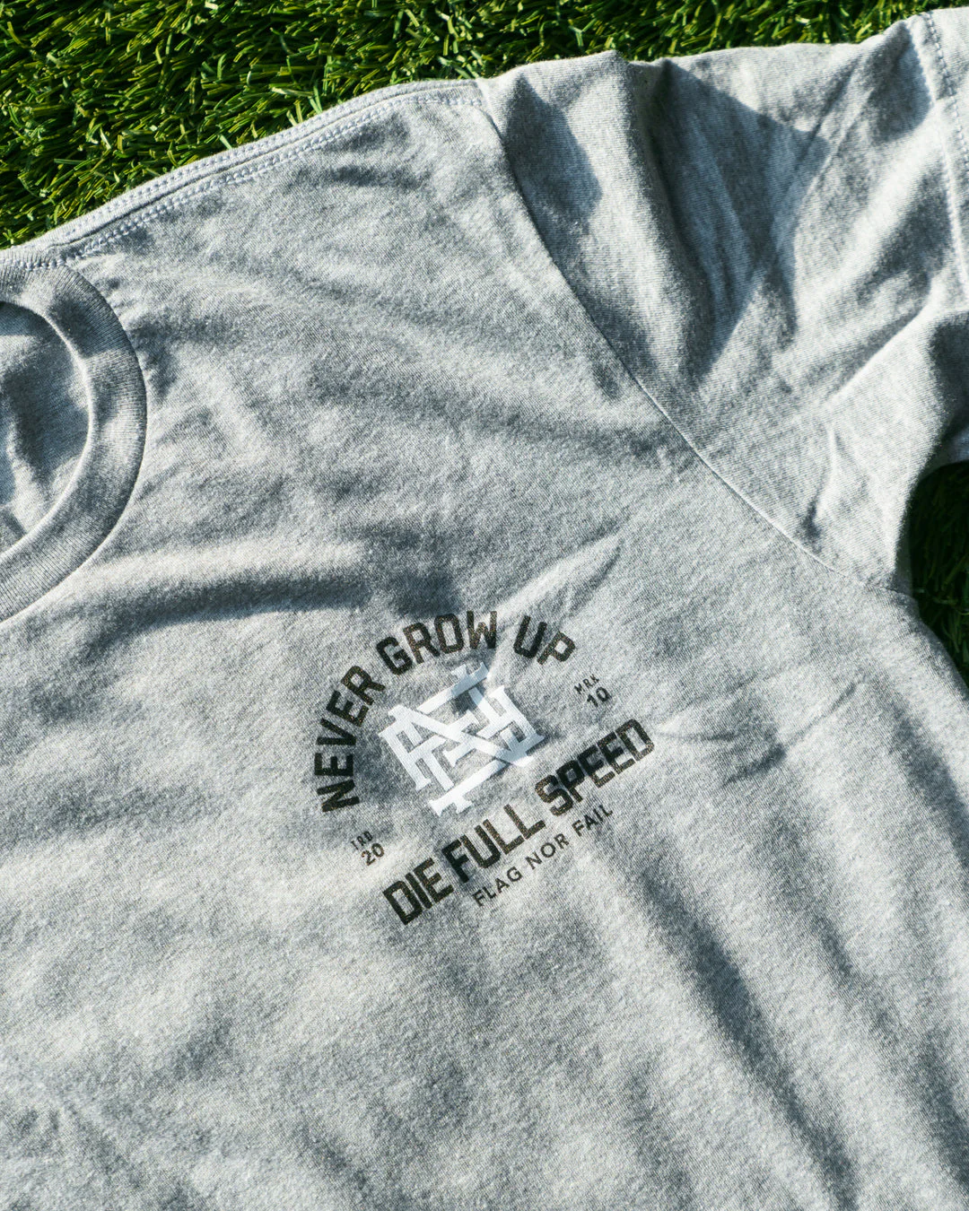 NEVER GROW UP TEE - TRIBLEND GREY - Image 4