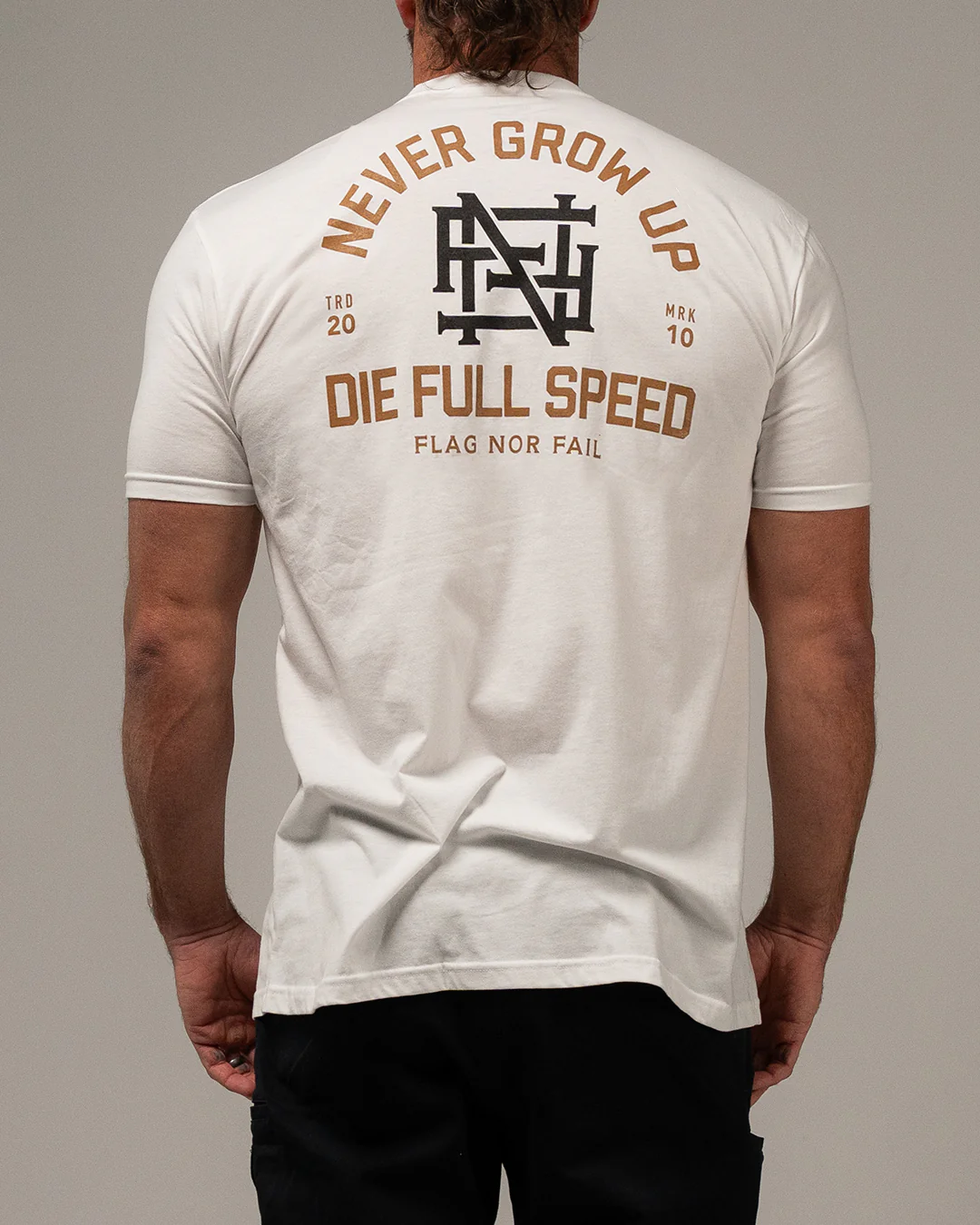 NEVER GROW UP TEE - WHITE - Image 3