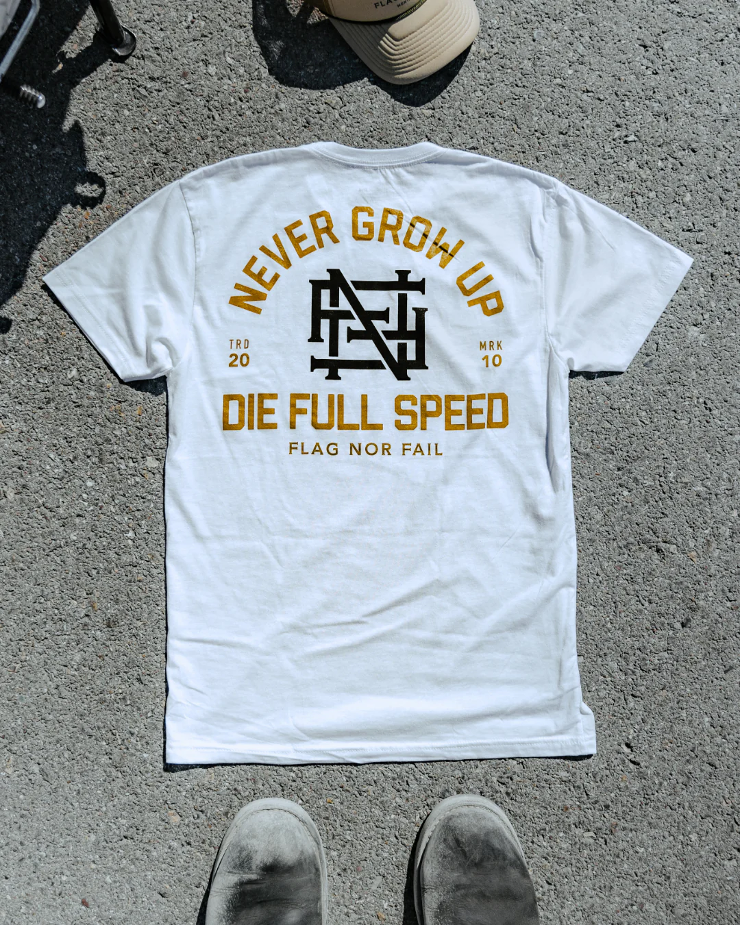 NEVER GROW UP TEE - WHITE - Image 5