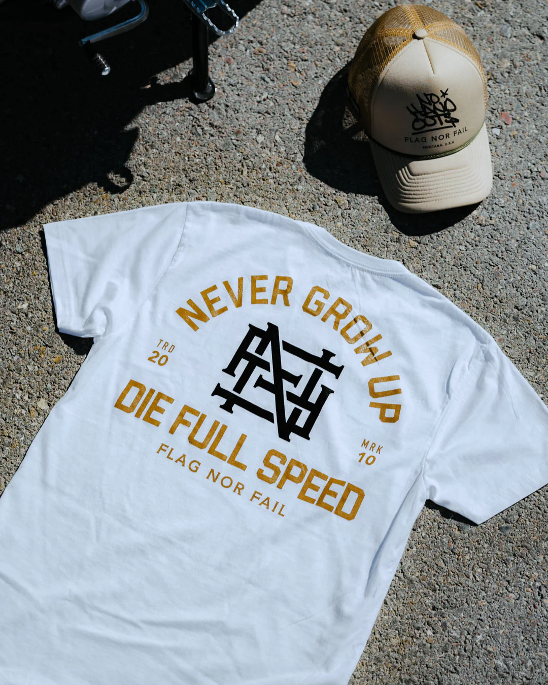 NEVER GROW UP TEE - WHITE - Image 7