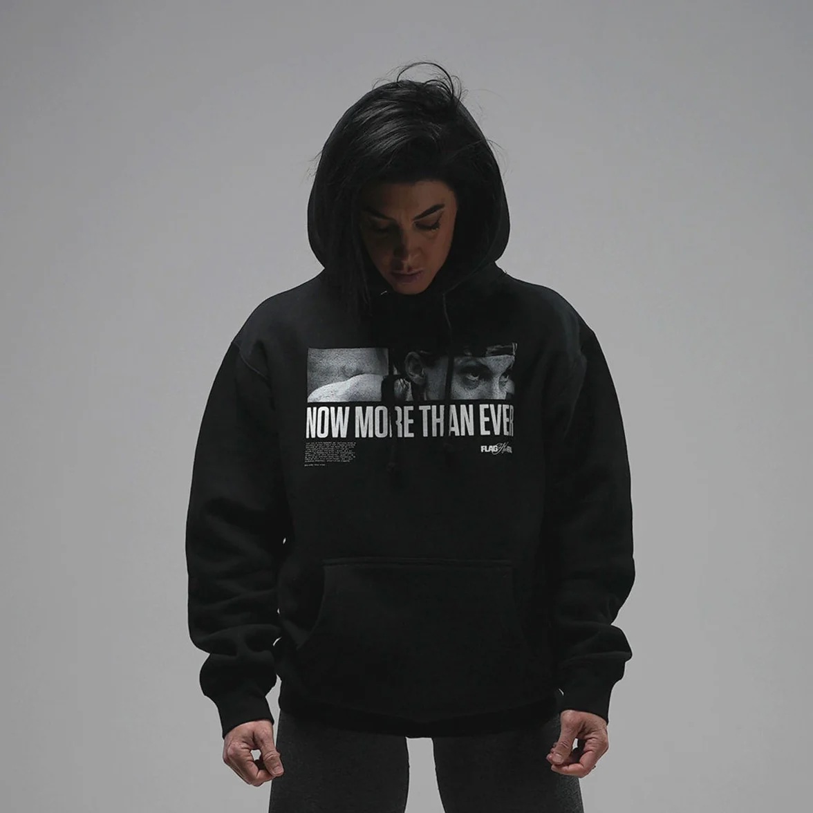 NOW MORE THAN EVER HOODIE - BLACK - Image 3