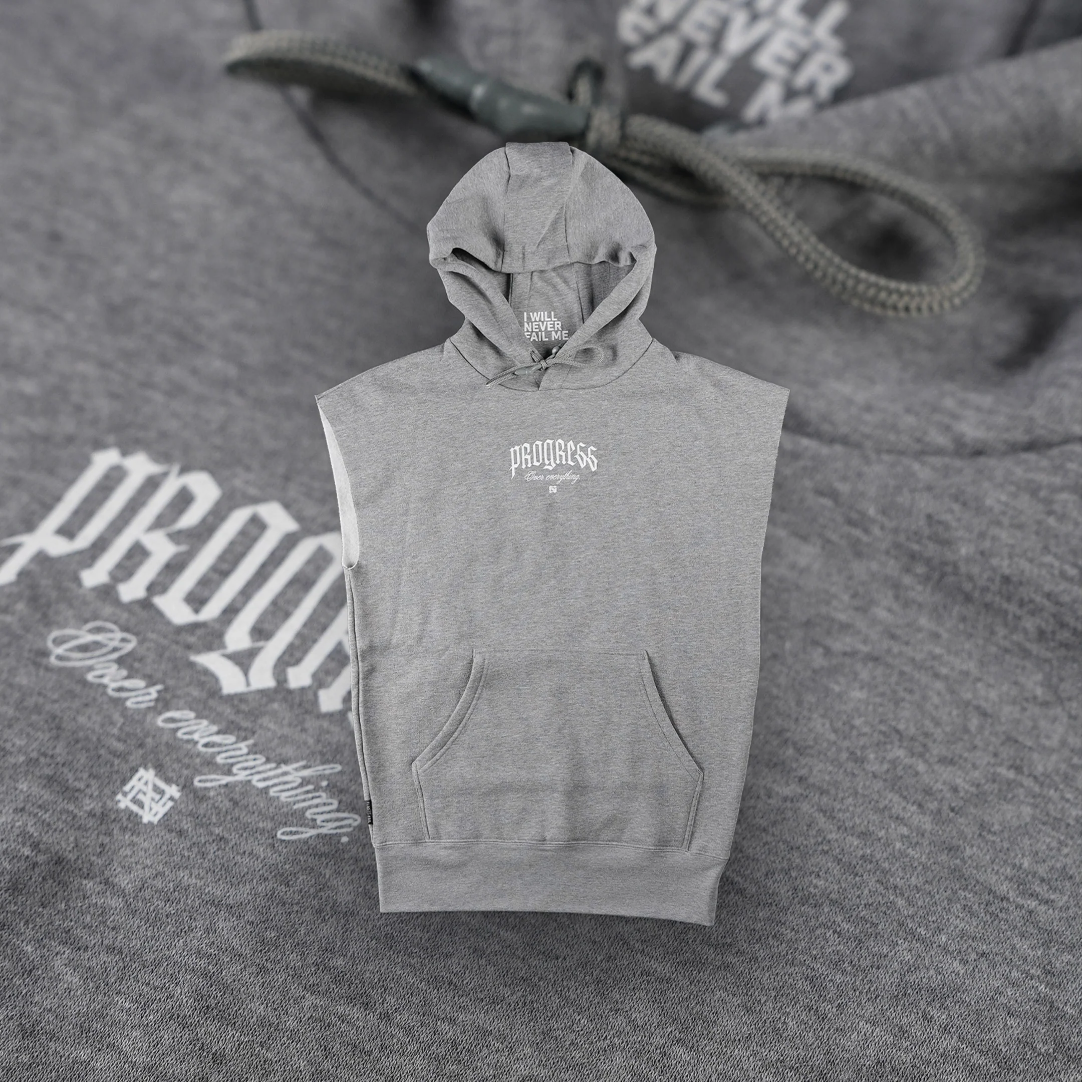 PROGRESS SLEEVELESS PULLOVER - GREY - Image 3