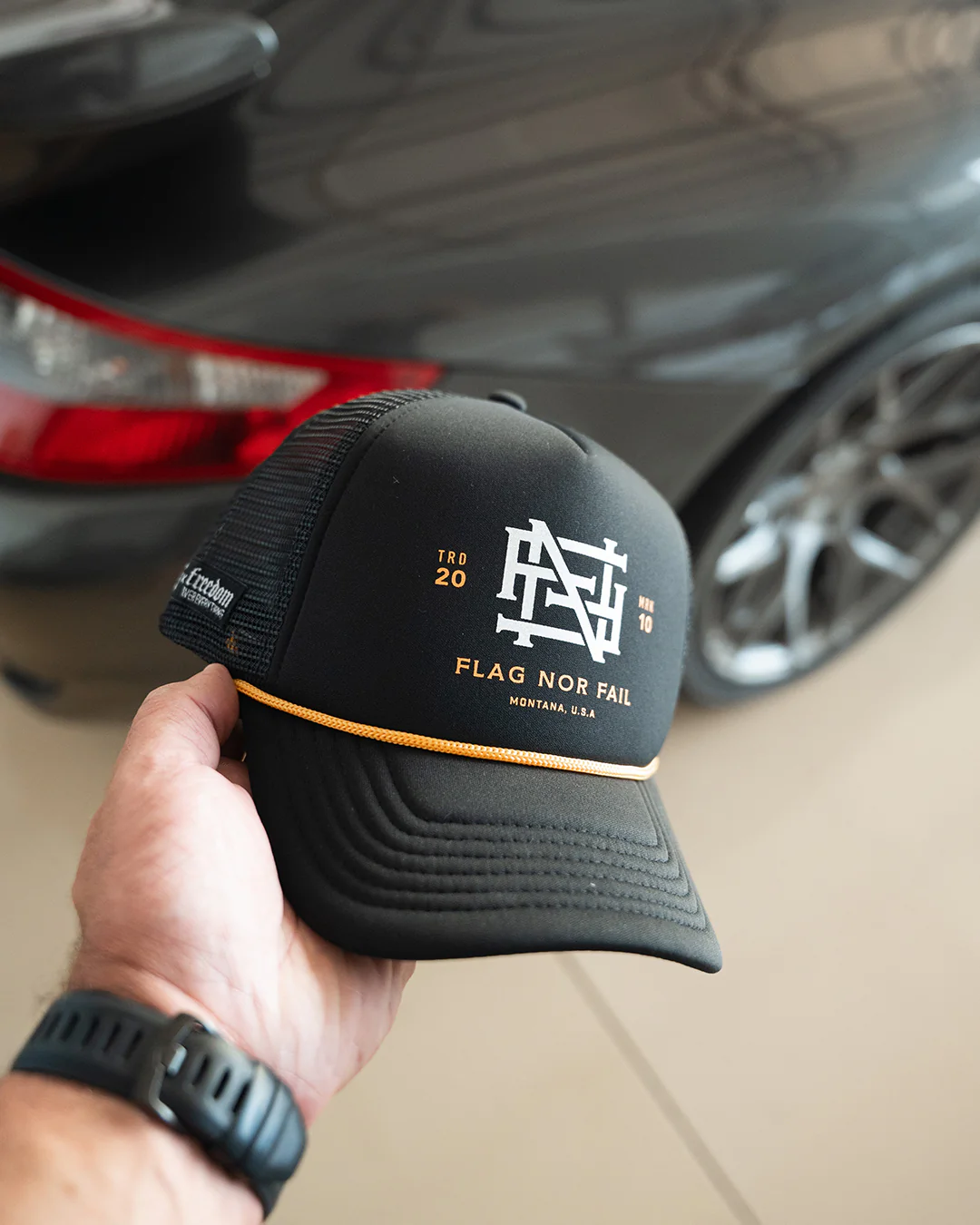 MONOGRAM FOAM TRUCKER - BLACK - Image 3
