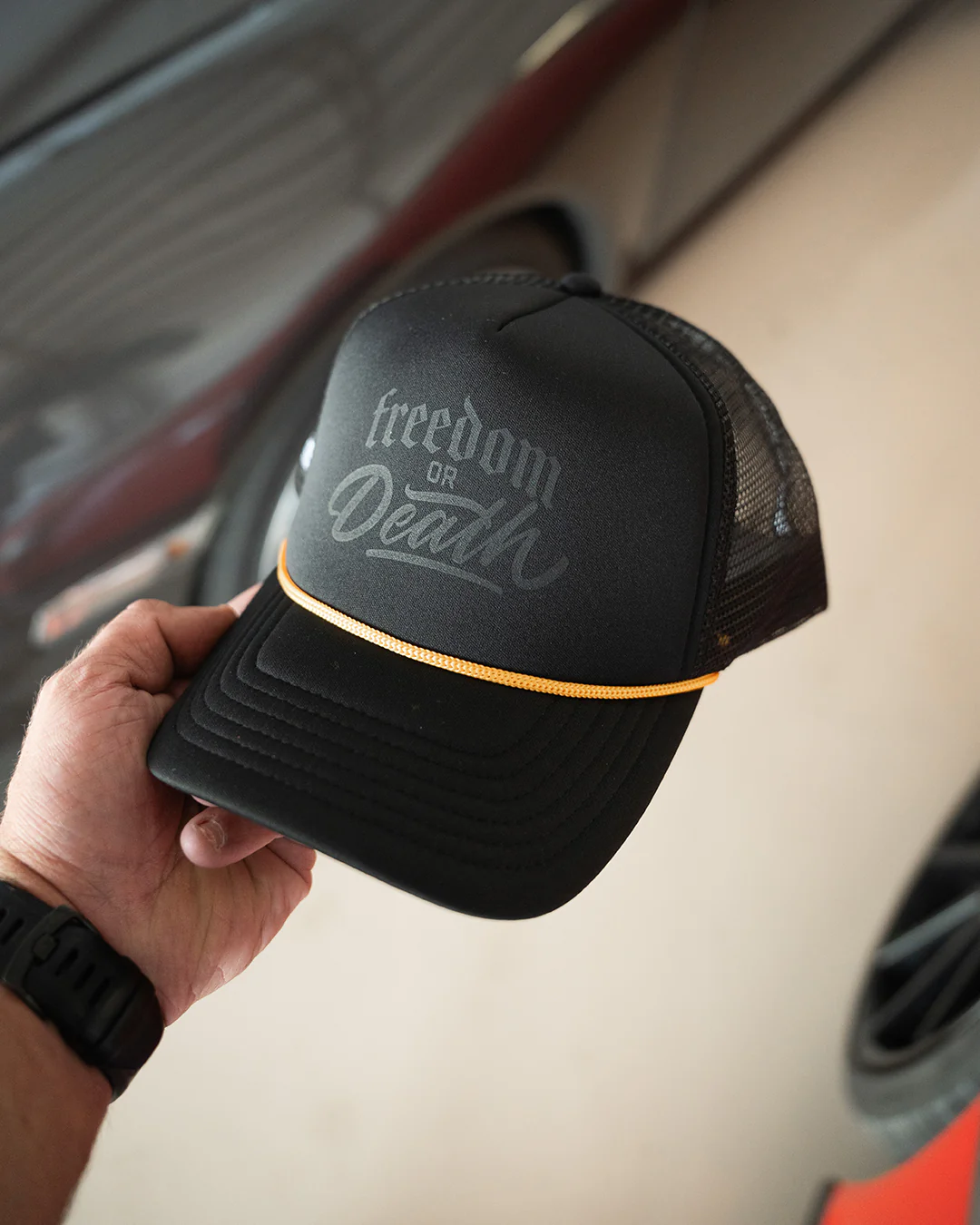FREEDOM OR DEATH FOAM TRUCKER - BLACK - Image 2