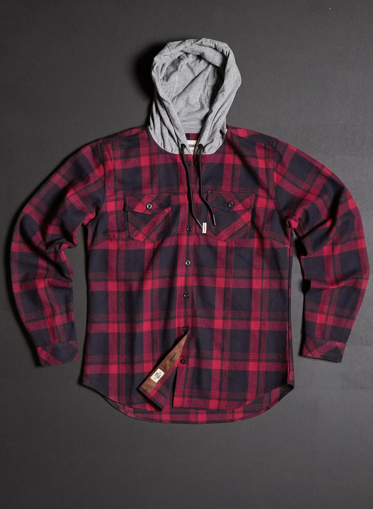 WOMEN'S HOODED FOREVER FLANNEL - RED - Image 4