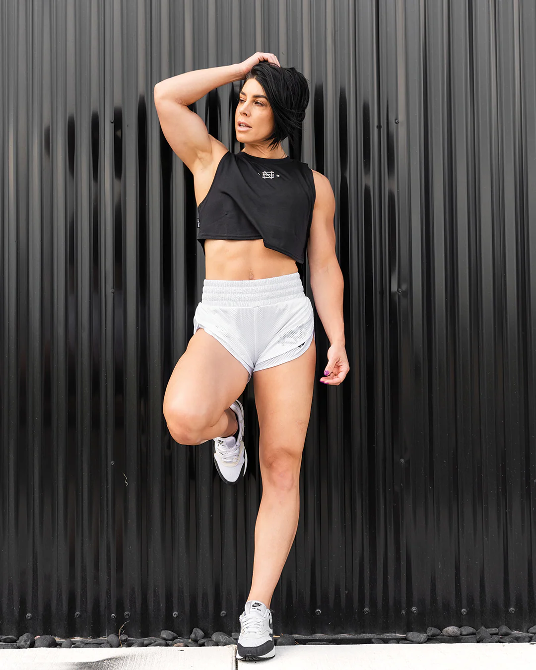 WOMENS MOMENTUM MESH SHORTS - WHITE - Image 2