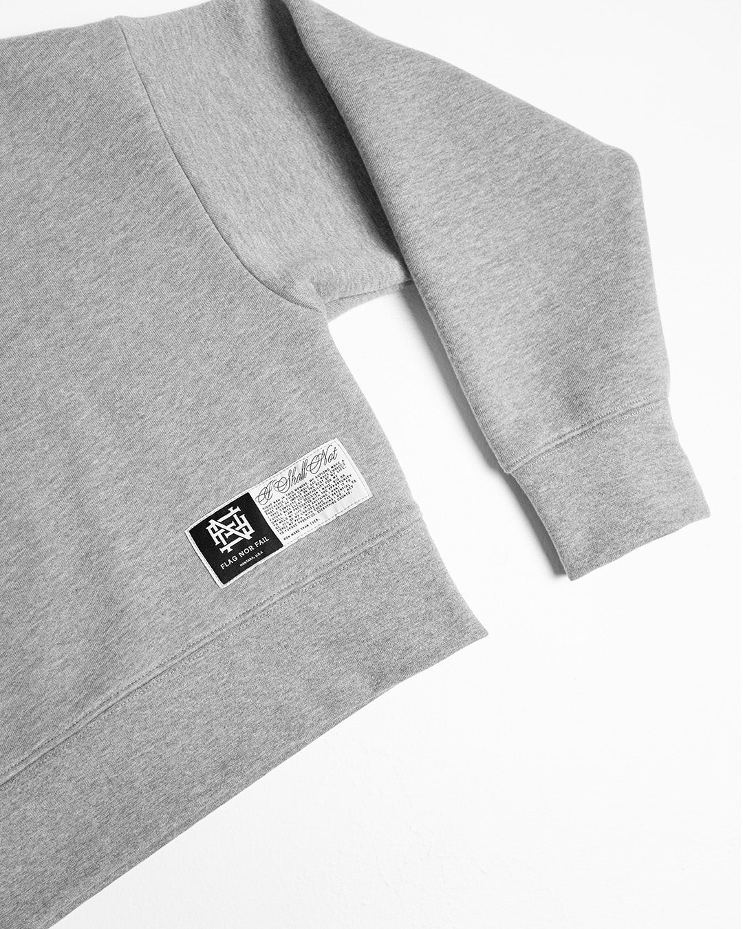 WOMENS OVERSIZED CROP CREWNECK - HEATHER GREY - Image 7