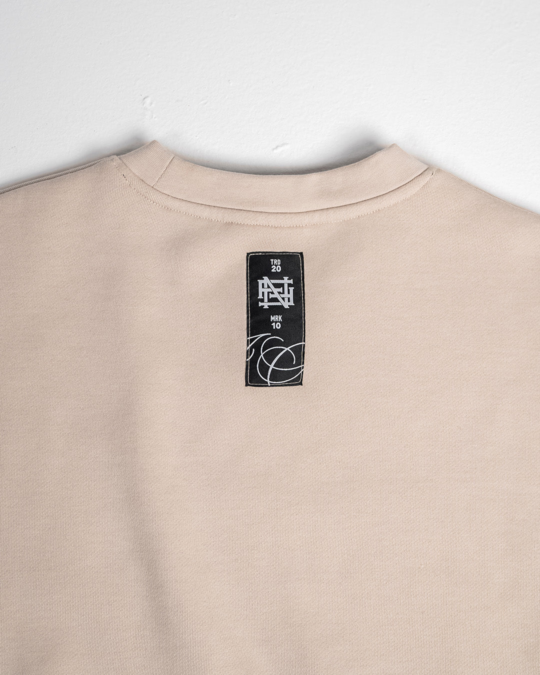 WOMENS OVERSIZED CROP CREWNECK - TAN - Image 5