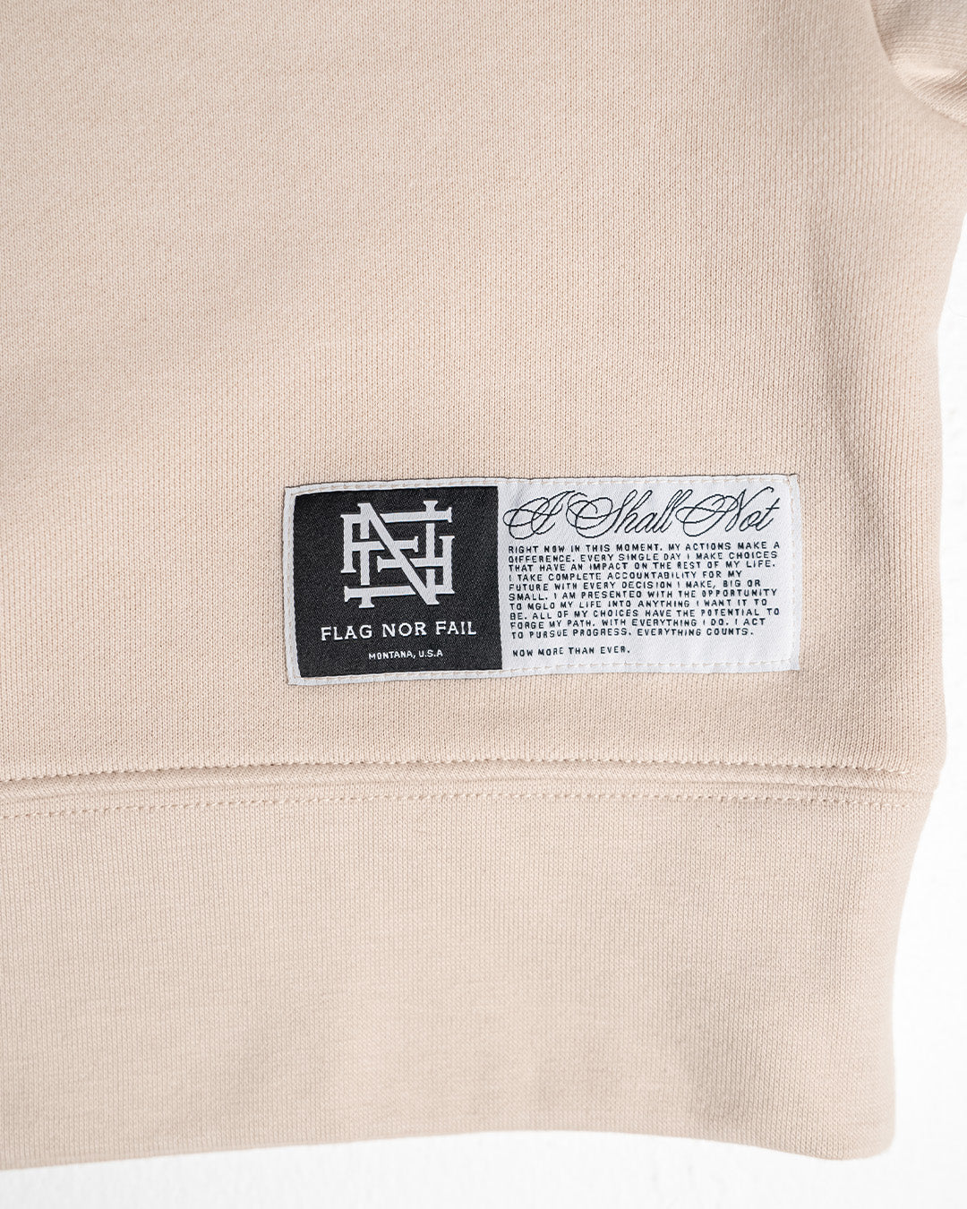 WOMENS OVERSIZED CROP CREWNECK - TAN - Image 6