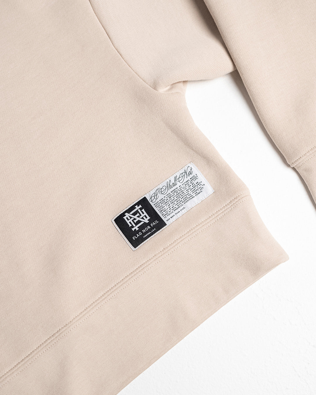 WOMENS OVERSIZED CROP CREWNECK - TAN - Image 7
