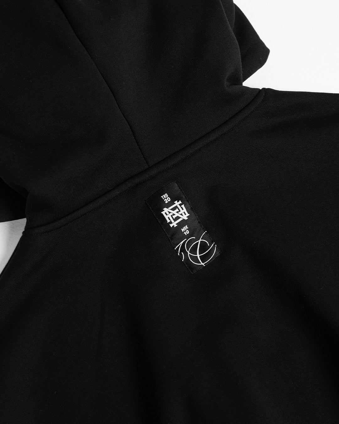 WOMENS OVERSIZED CROP HOODIE - BLACK - Image 5