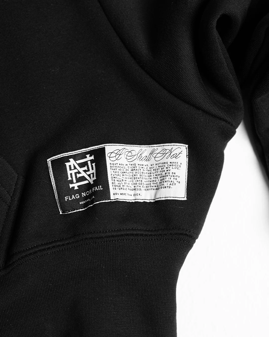 WOMENS OVERSIZED CROP HOODIE - BLACK - Image 6