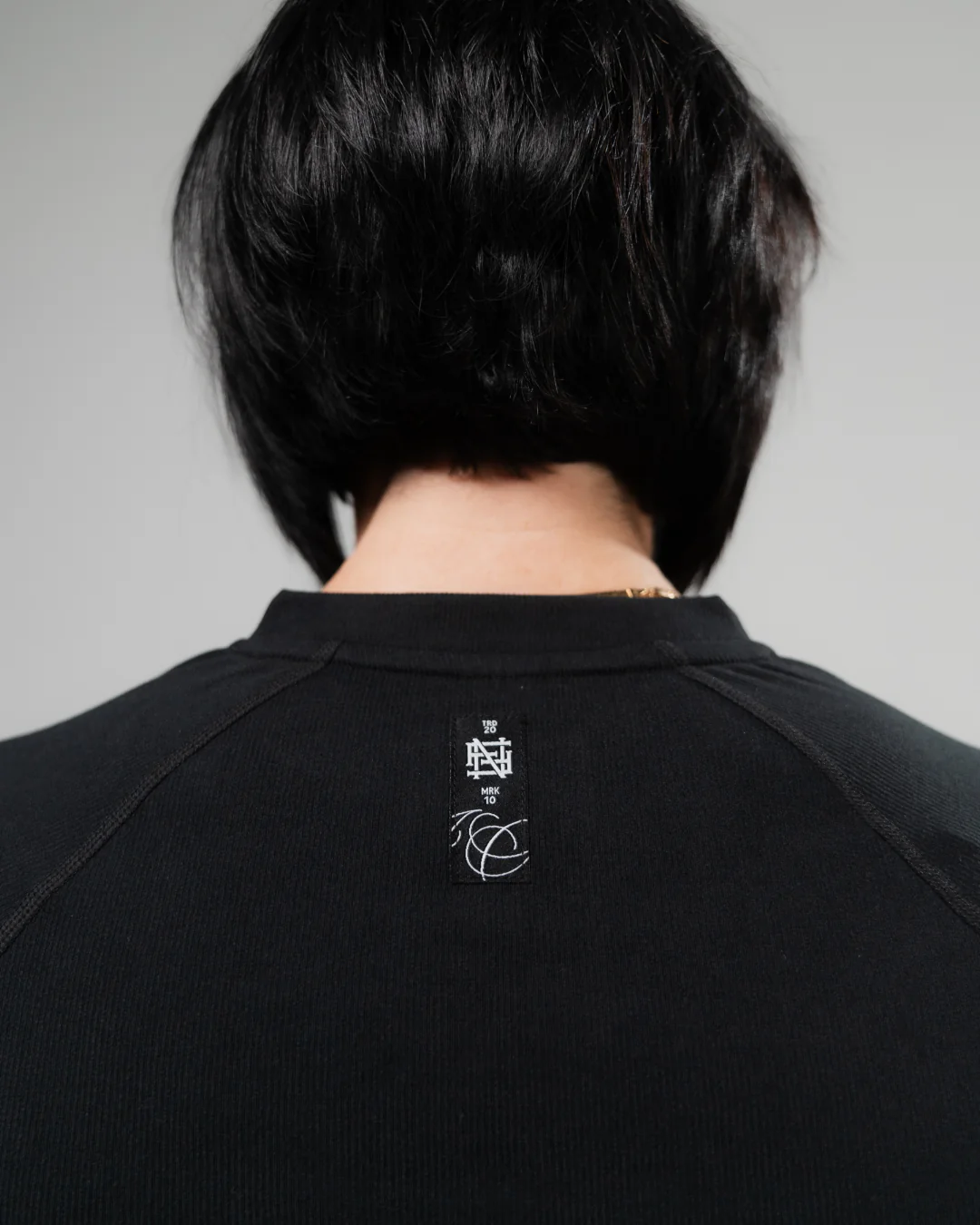 WOMENS RIBBED HENLEY - BLACK - Image 6